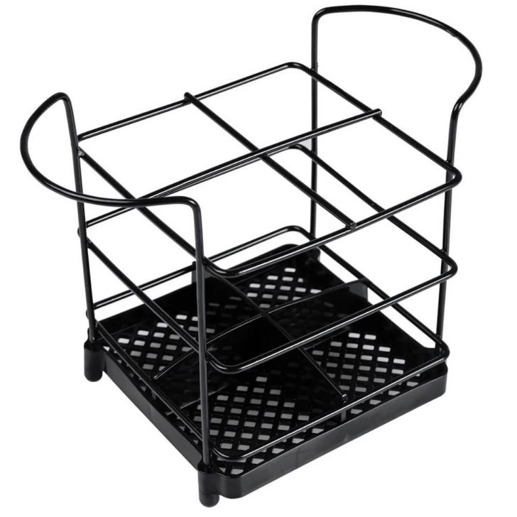 Organizador de Talheres Utimil Porta Garfo e Faca Preto para Mesa Bancada Armário