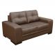 Sofá 2 Lugares Sala de Estar Milano 170cm Couro Marrom G58 - Gran Belo