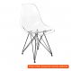 [OUTLET] Cadeira de Cozinha Eames Preta e Transparente