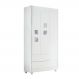 Guarda Roupa Roupeiro Infantil Life 3 Portas 2 Gavetas Tigus Baby Branco