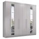 Guarda Roupa Casal Com Espelho 8 Portas Girona Branco