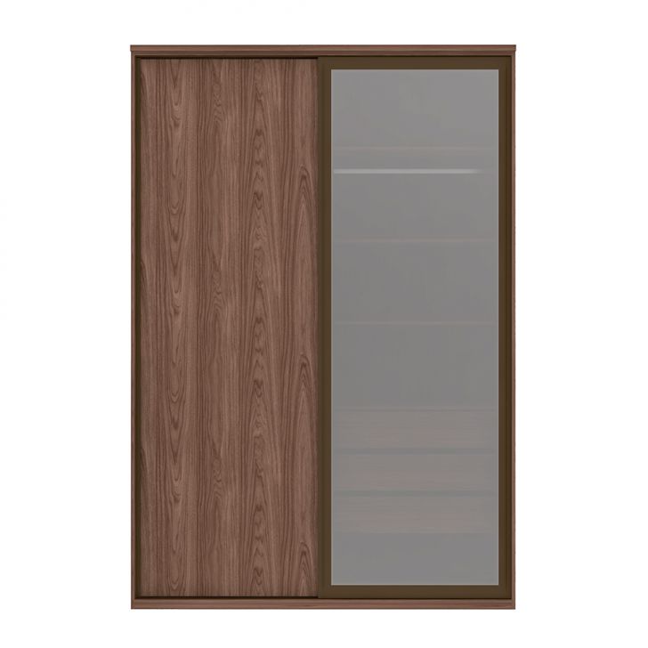 Image of Guarda-roupa Casal Com Espelho Reflecta Londres I 2 Portas 3 Gavetas Marrom PLA-PR677CL38WZTMOB