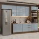 Armário de Cozinha Completa 310cm Rustic/Cinza Lux Madesa 01