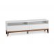 Rack Fresh 2 Gavetas Branco e Imbuia