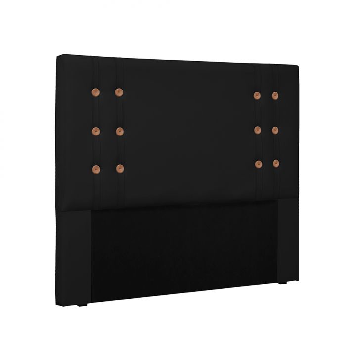 Cabeceira Queen Gênova Poliuretano Preta