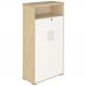 Kit 2 Armários Multiuso Office 2 Portas E Nicho Atria Executiva A02 Carvalho Branco - Lyam Decor