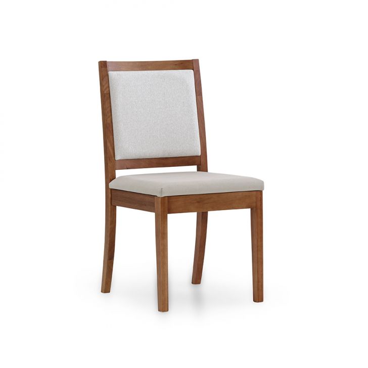 Cadeira Burke Poliéster Bege e Cru