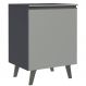 Balcão Armário de Cozinha 60 cm 1 Porta Com Pés Cinza Nice Madesa