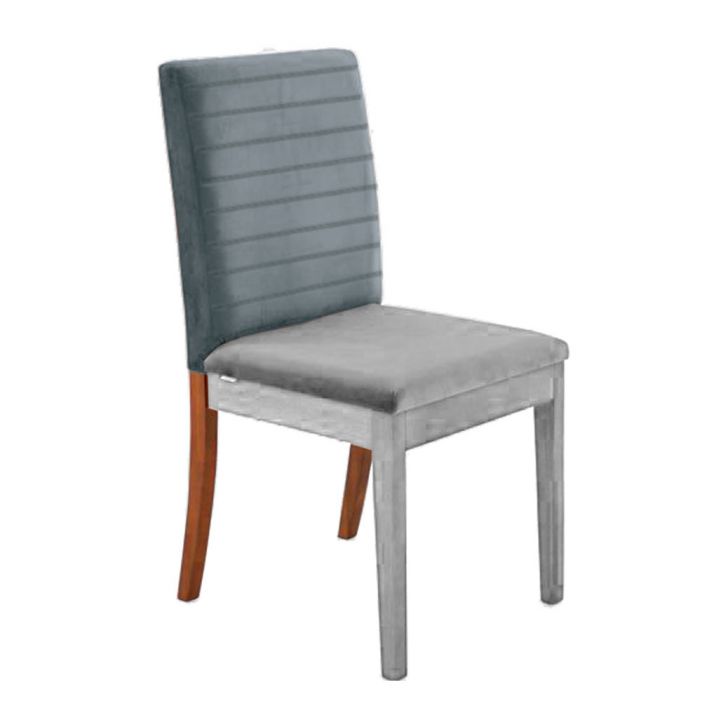 Encosto Matelassê Iguatemi Madeira Maciça Avelã  Linho Cinza