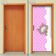 Adesivo Decorativo de Porta - Gatinho - Infantil - Rosa - 2062cnpt