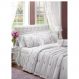 Jogo de Cama Queen 200 fios Bordado Bouquet Branco Casaborda 4 peças