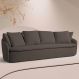 Sofá Living Sala de Estar Toscana 270cm 3 Lugares Veludo Luxo Marrom G92 - Gran Belo