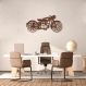 Quadro Escultura Motocicleta Vintage 100x46 Marrom