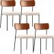Kit 04 Cadeiras Para Sala De Jantar Melina L02 Couríssimo Camel Suede Bege - Lyam Decor