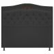 Cabeceira Estofada Yasmim 195 cm King Size Corano Preto - Amarena Móveis