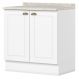 Balcao com Tampo 2 Portas 80 cm Americana Branco Calcare Henn