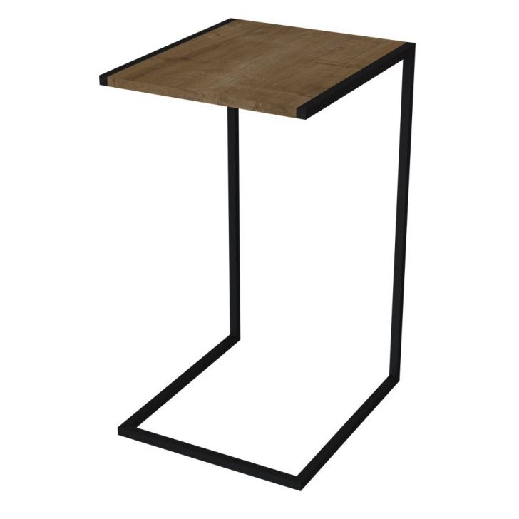 Mesa de Apoio Lateral Steel Quadra 27820 Vermont/Preto - Artesano