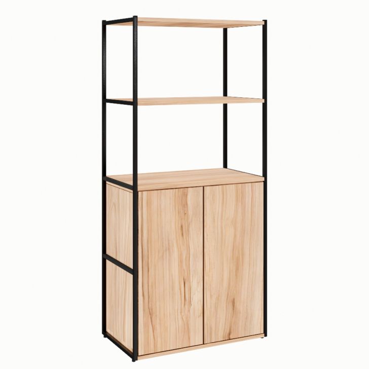 Estante Shelf 2 PT Calvi e Preta 139 cm