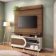 Home Theater Decorativo Globo c/Rodízios para TV até 55 Polegadas Castanho/Off White G26 - Gran Belo