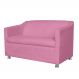 Namoradeira Decorativa Tilla Pés Cromados Suede Rosa - DS Estofados