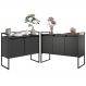 Conjunto Aparador Industrial 2 e 3 portas Preto