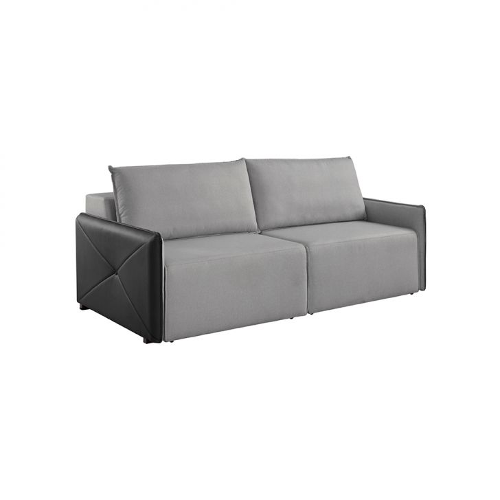 Image of Sofá 2 Lugares Retrátil Urban Linho Cinza E Preto 160 Cm PLA-ES745UP38YUZMOB