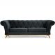 Sofá 4 Lugares Para Sala de Estar Império 300 cm D02 Veludo Cinza C-317 - Lyam Decor