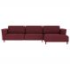 Sofá 310cm com Chaise Direita Franz Suede Bordô - Gran Belo