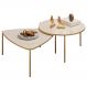 Kit 2 Mesas Centro Lina Cleia Pés Metal Off White DJ MOVEIS