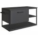 Gabinete Suspenso Para Cuba Banheiro 1 PT Basc P1007 Preto Grafite PP
