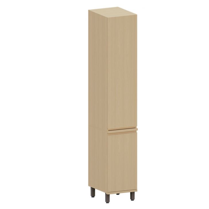 Paneleiro Alto 40 cm 2 Portas 4 Prateleiras Aurora Carvalho