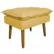 Puff Decorativo para Sala de Estar Opala Suede Amarelo - Montanaris Decor