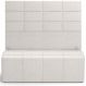 Kit Cabeceira Cama Box King 195cm com Calçadeira Roma W01 Linho Champagne - Lyam