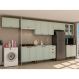 Cozinha Compacta Iluminata 14 Portas 3 Gavetas Mint e Ébano
