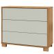 Cômoda Para Quarto 3 Gavetas 105cm Click D03 Freijó Off White - Lyam Decor