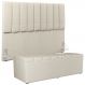 Kit Cabeceira Cama Box Casal King 195cm com Calçadeira Baú Dália W01 Linho Champagne - Lyam