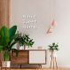 Frase de Parede em Relevo Home Sweet Home 45x44 Branco