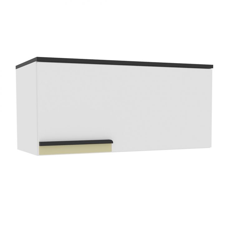 Armário Aéreo Manhattan 1 Porta Branco Ártico 80 cm