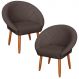 2 Poltronas Decorativa Corino Moderna para Sala de Estar Recepção Reforçada MOBLAN decor