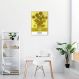 Quadro Art Collection Sunflowers 60x43 Filete Marfim