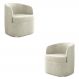 Kit 2 Poltronas Decorativas Design Moderno Bel Sala de Estar Base Giratória Veludo Bege G33 - Gran Belo