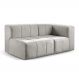 Sofá Box 2 Lugares - Bouclé Cinza