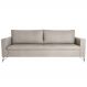 Sofá Decorativo 2 Lugares 230 CM Denmark Veludo Bege Com Pés Preto G62 - Gran Belo