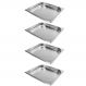 Kit 4 Cubas Gastronômica Inox 2/3 40mm Buffet Restaurante 3,4l Industrial 35,4x32,5x4cm
