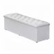Calçadeira Recamier Baú Casal 140cm Sofia Napa Branco - DS Estofados