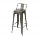 Banqueta Tolix Com Encosto Baixo - Bronze