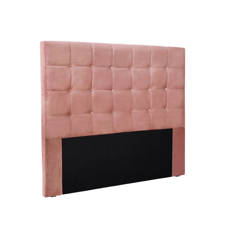 Cabeceira Solteiro Verona Veludo Rosa