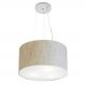 Pendente Cilíndrico Md-4182 Cúpula em Tecido 40x25cm Rústico Bege - Bivolt