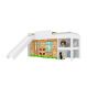Cama Infantil com Escorregador e Cortina 90 Playground Branco - Art In Móveis