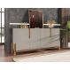 Buffet 4 Portas c/ Prateleiras Luna 1,70 Off-White/Cedro